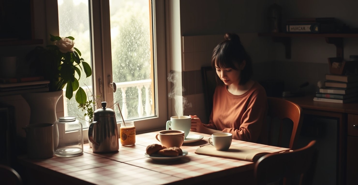 Chocolate quente às quintas feiras, romance acolhedor